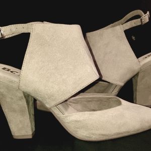 Nude Faux Suede Pumps